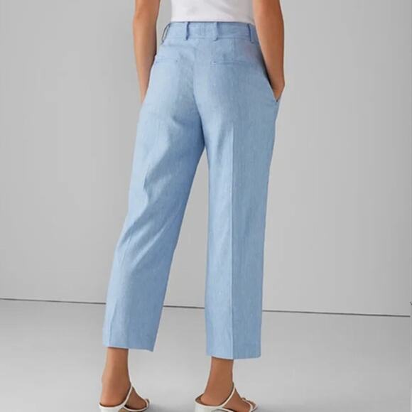 Club Monaco Hadarahh Linen Blend Pants Blue Size 8 - Picture 3 of 9